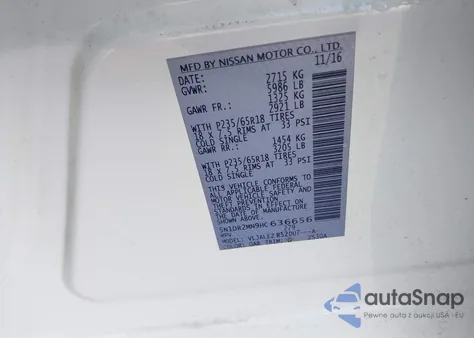 2017 Nissan Pathfinder Sv from USA, damaged, VIN 5N1DR2MN9HC636656